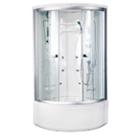 Integral shower enclosure