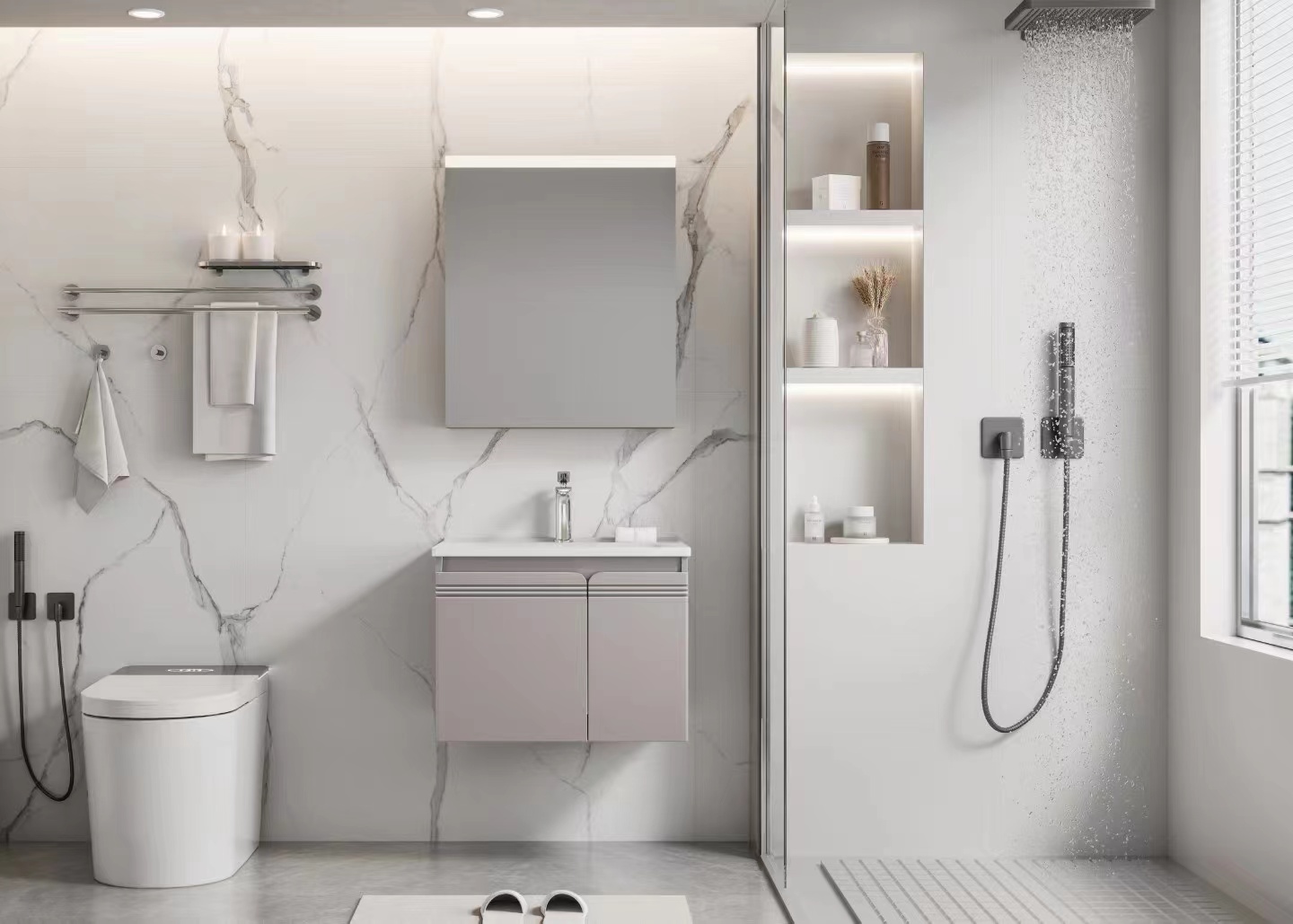 Xingpa Kitchen and Bathroom - European Chinese Modern Solid Wood New Simple Bathroom Cabinet 25018