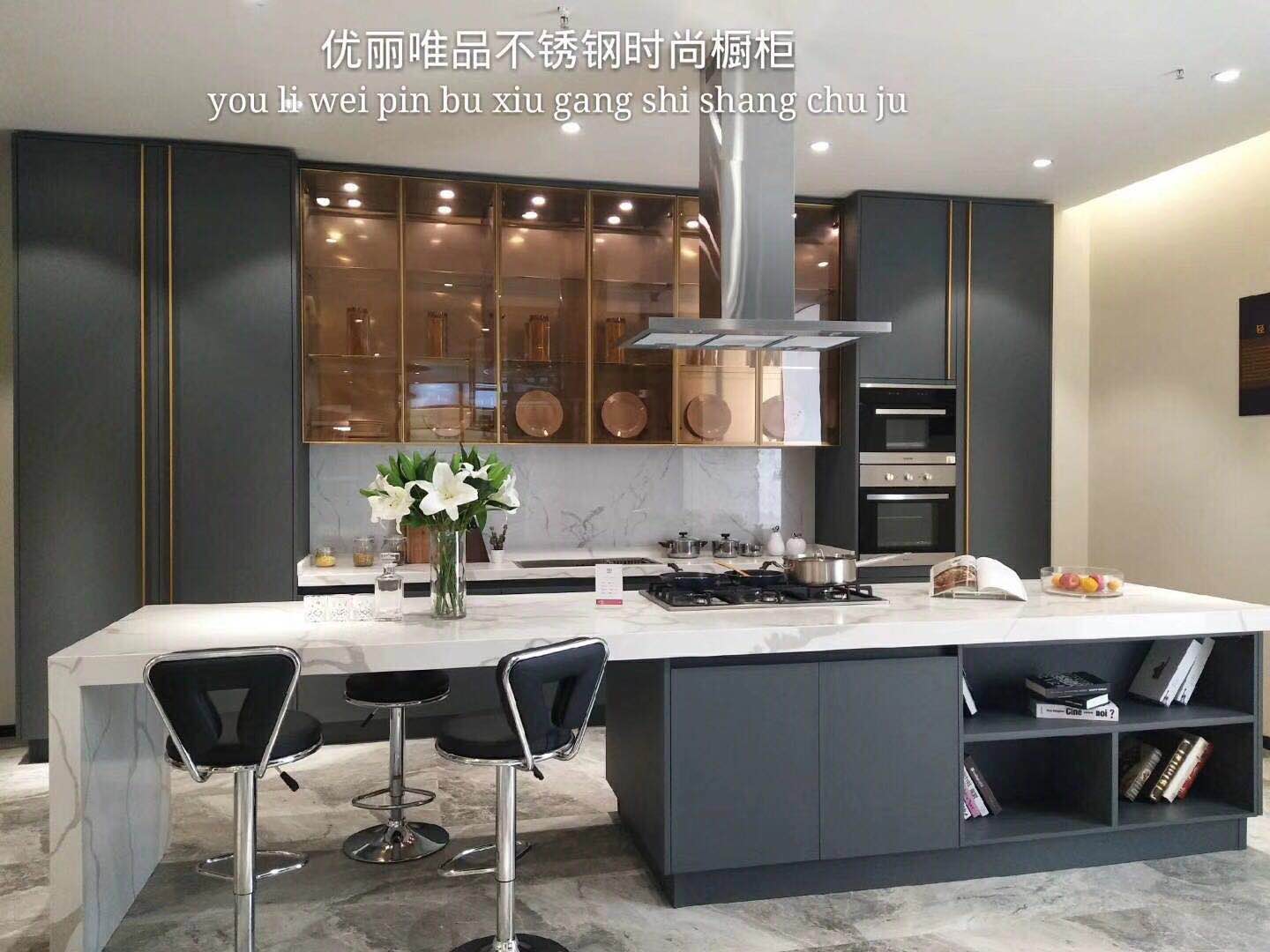 优丽康厨卫-厨柜-优丽唯品不锈钢时尚橱柜-009