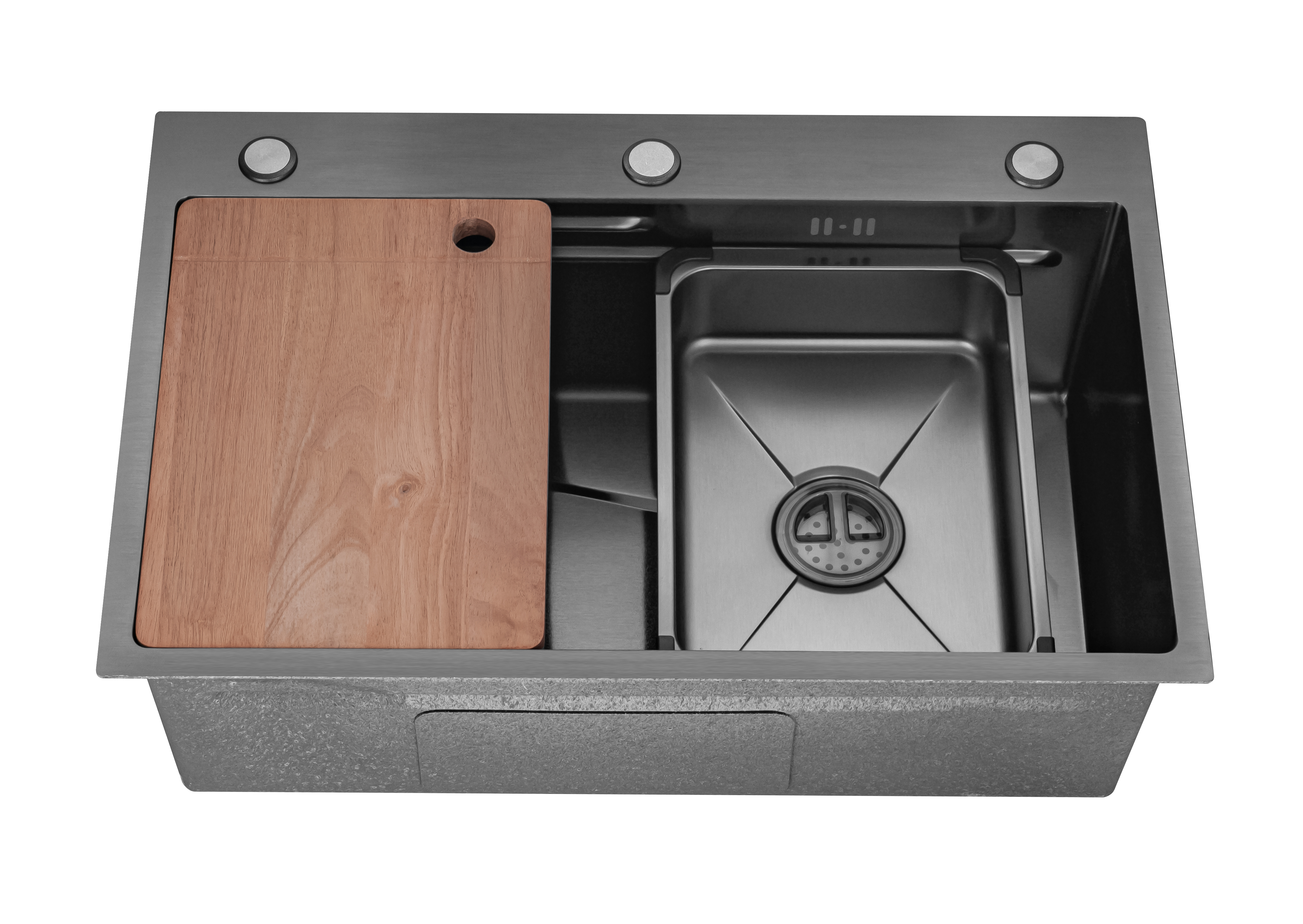 Oumei Bathroom - Stainless Steel Kitchen Handmade Sink - Reinforced Single Basin 6845/7545