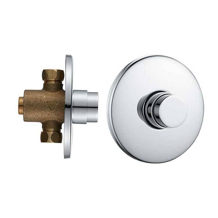 Concealed self closing flushing valve