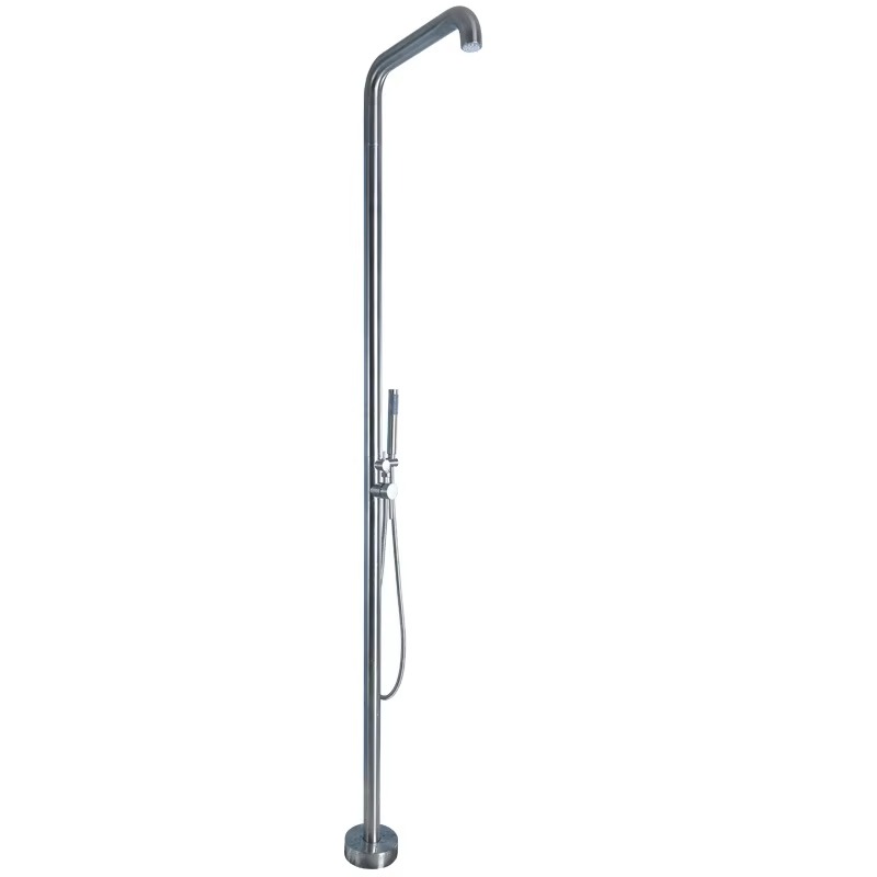 JINNAIYA Non Sliding Rod Shower Set Shower Set Brushed Ceramic Outdoor Stainless Steel Single Handle Floor Faucet High Rain Immersion Faucet
