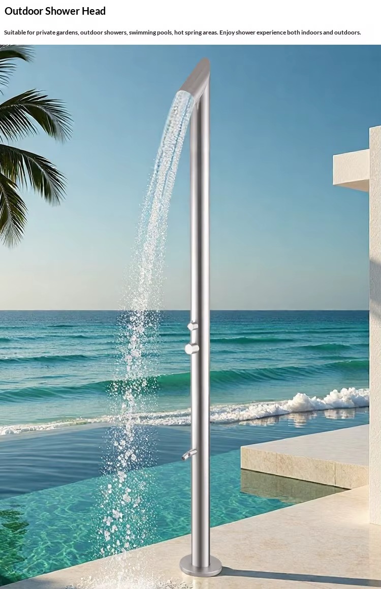JINNAIYA outdoor floor standing hot and cold shower, rain shower head, beach shower set, CE SASO UPC certification