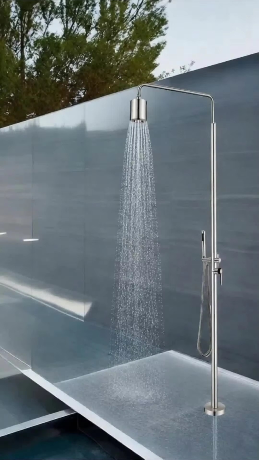 JINNAIYA Outdoor Faucet Stainless Steel 304 Floor standing Full Copper Cold and Hot Mixed Faucet CE SASO UPC Certification