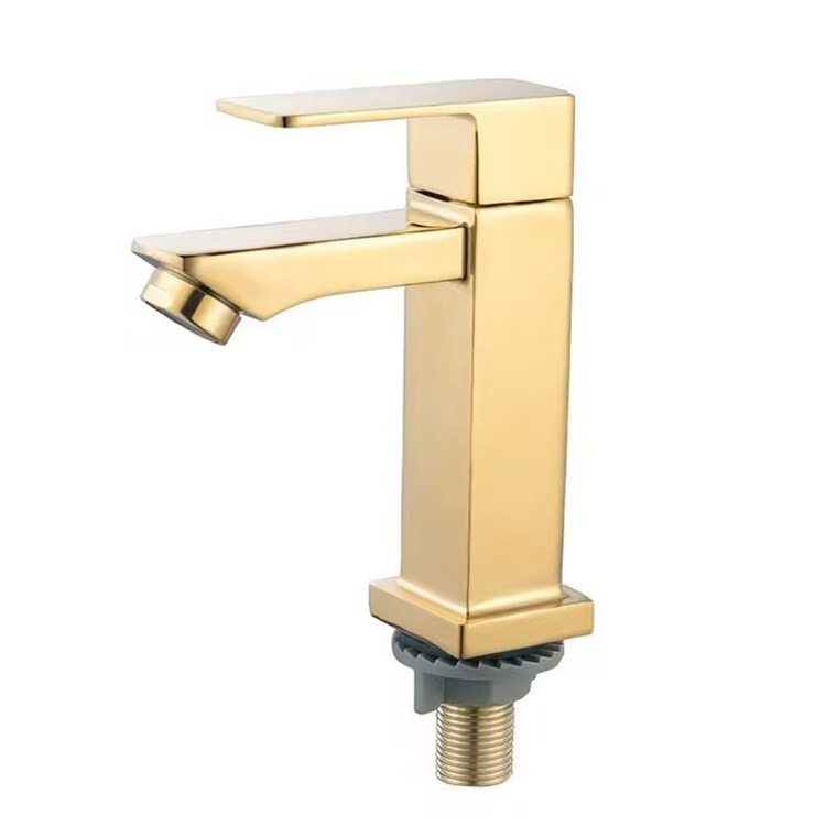 On stage basin faucet, bathroom, single cooling square washbasin, wash basin, valve core, copper core, available for selection