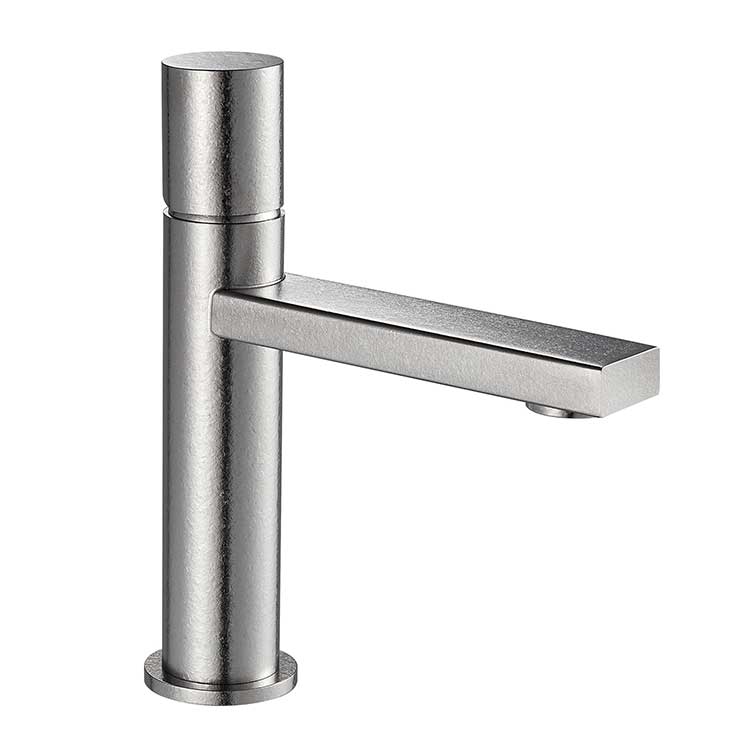 Pure titanium crystal flower natural color flat tube basin faucet, bathroom hot and cold water basin faucet, bathroom counter basin faucet