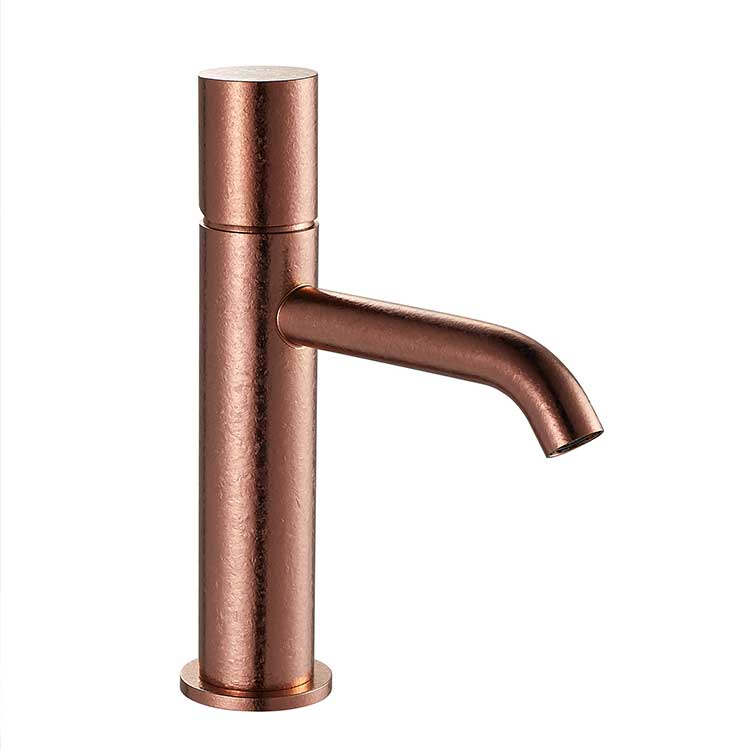 Pure titanium rose gold small curved basin faucet, bathroom hot and cold water countertop basin, washbasin faucet, bathroom counter basin faucet