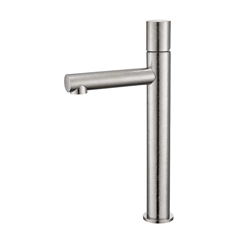 Pure titanium countertop basin crystal flower natural color straight round tube basin faucet bathroom hot and cold water countertop basin faucet bathroom counter basin faucet