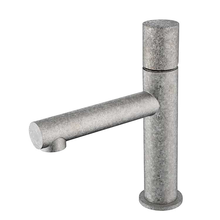 Pure titanium starlight silver straight round tube basin faucet bathroom hot and cold water table basin washbasin faucet bathroom counter basin faucet